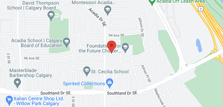 map of 9739 ACADEMY DR SE